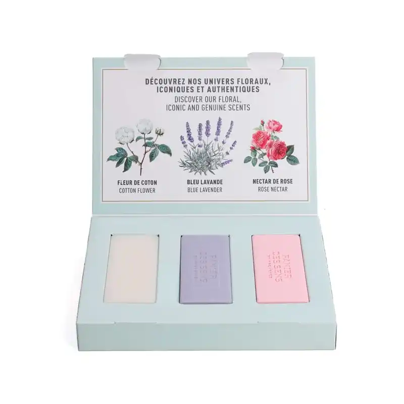 Coffret 3 savons parfumés Panier des Sens Lavande