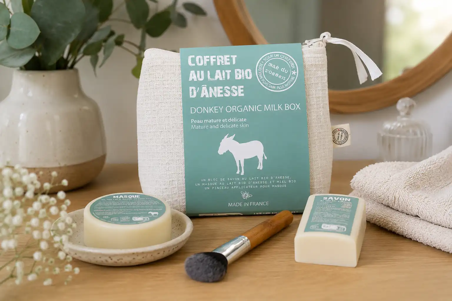 Trousse rituel lait bio d'ânesse